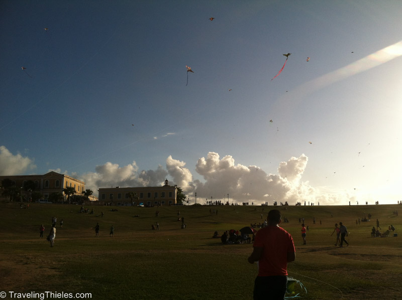 Kite flying in old san juan